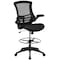 Flash Furniture Mesh Drafting Chair, Padded Flip-up, Back, Seat, Frame: Black BL-X-5M-D-GG - alternate 3
